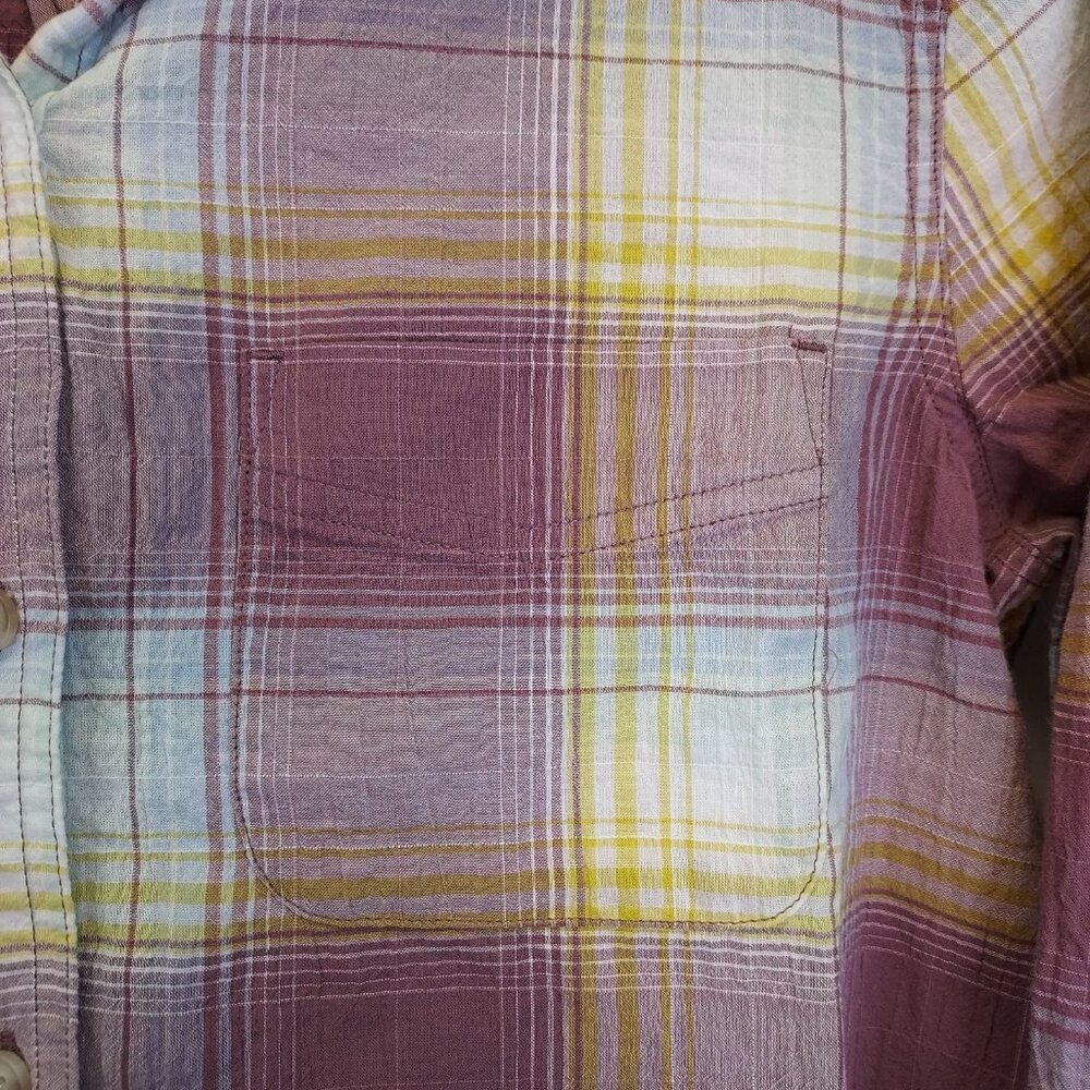 Eddie Bauer Classic Fit Button Up Shirt Women M Plaid Long Sleeve Gorpcore Cabin - Picture 4 of 15